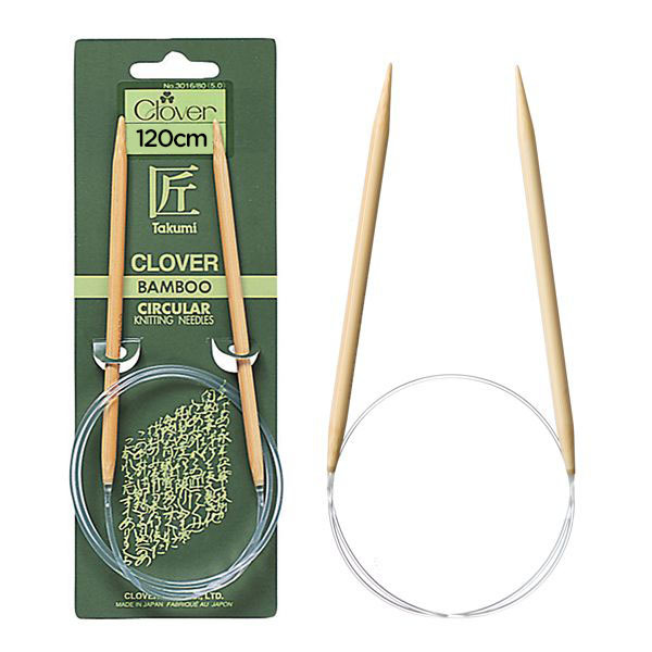 CLOVER Bamboo Circular Knitting Needles Takumi 120 cm - Fabric8